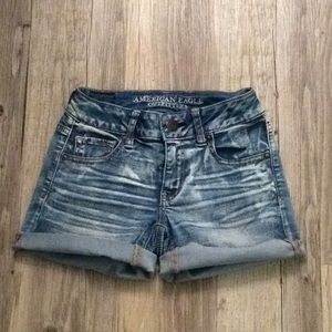 American eagle midi super super stretch shorts